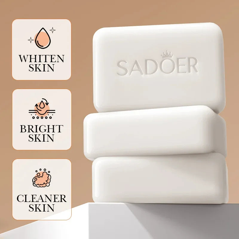 1/2/3pcs SADOER Arbutin Facial Soap Moisturizing Skin WhiteningDeep Cleansing Body Face Wash Foam Facial Cleanser Handmade Soap - Moyo Elikia