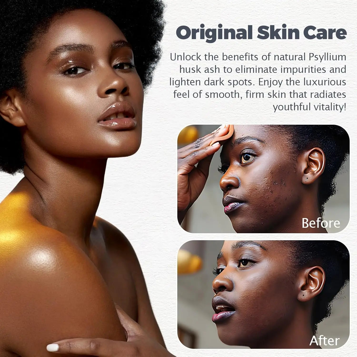 Raw African Black Soap for Oily Skin, Dark Spots Pure & Natural Ingredients - Organic Face and Body Wash Soap - Moyo Elikia